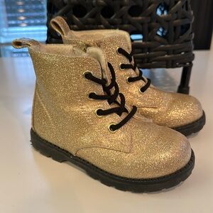 H&M Toddler Girl Gold Glitter Sparkle Boot
